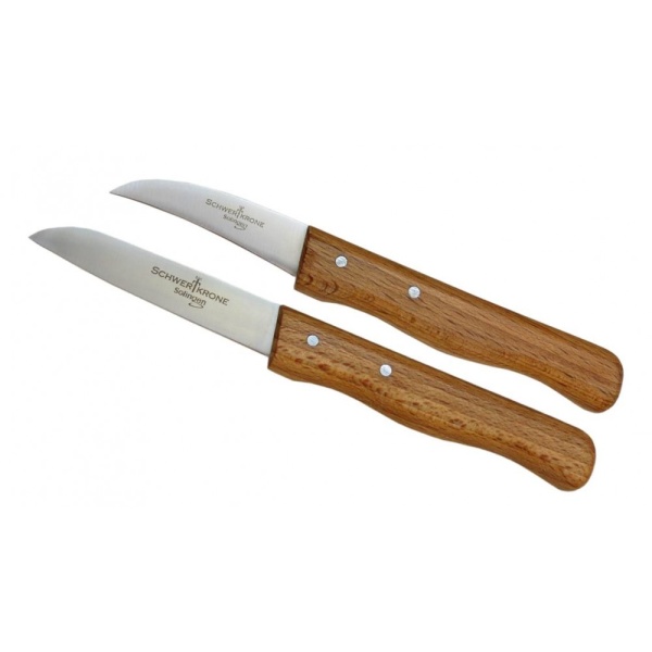 סט סכיני מטבח ידיות מעץ