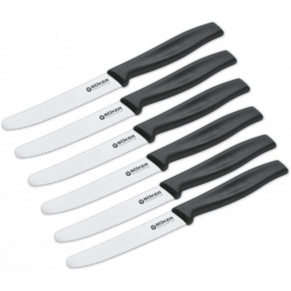 סט שישה סכיני מטבח רב תכליתיות בצבע שחור