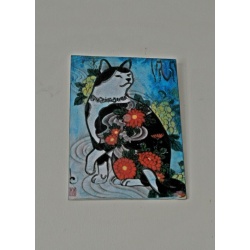 הדפס על עץ | תמונת חתול | תמונה מיוחדת | תמונה צבעונית | מתנה לחדר ילדים |