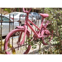 אופניים לדקורציה | אופניים צבעוניים | פסל אופניים |
