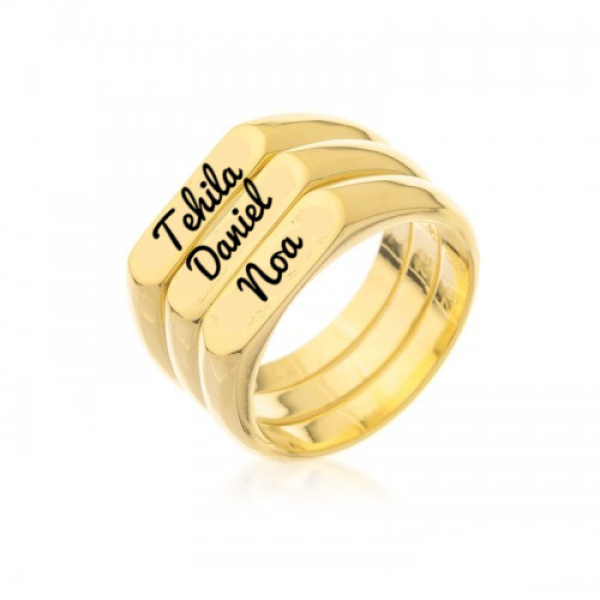 טבעת עם שמות הילדים – טבעת שלישית במתנה