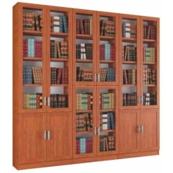 אודם | ארון ספרי קודש מעץ סנדוויץ’ עם 6 דלתות ברוחב 2.40 מ’ 240 ס”מ – 6 דלתות