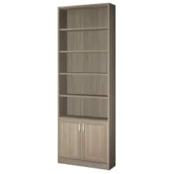 K10 | ארון ספרים איכותי במראה פתוח עם 2 דלתות תחתונות 80 ס”מ – 2 דלתות