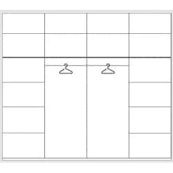 TAMIR | ארון הזזה איכותי מעוצב עם 2 דלתות MDF 180 ס״מ – 2 דלתות