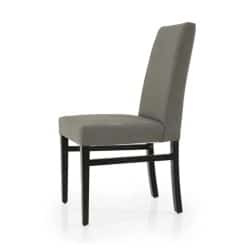 ADA | כסא אוכל מעוצב ואיכותי לפינת אוכל דמוי עור אפור כהה / רגל אלון