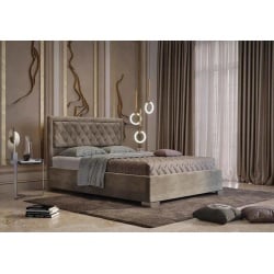 Luciano | מיטה זוגית בעיצוב קלאסי בריפוד בד