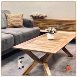 MONACO | שולחן סלון מעץ מלא בעיצוב ייחודי 60/120 ס״מ