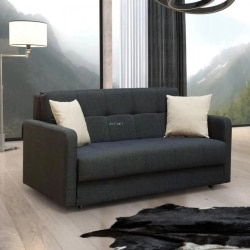 BERLIN | ספה דו מושבית נפתחת למיטה זוגית בעיצוב מודרני אפור בהיר / 140/190 ס״מ