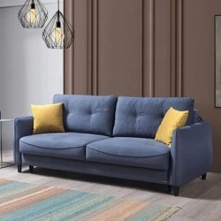 Elegant | ספה תלת מעוצבת שגם נפתחת למיטה כחול כהה – 53