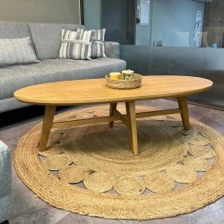 Alma | שולחן סלון אובלי בעיצוב כפרי 60/140 ס״מ