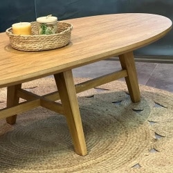 Alma | שולחן סלון אובלי בעיצוב כפרי 60/140 ס״מ
