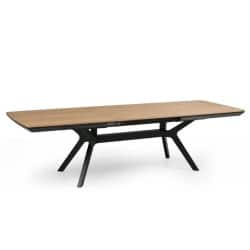 TITANIUM | שולחן אוכל מלבני מעוצב עם 2 הרחבות 104/180 ס״מ / אפור מבריק