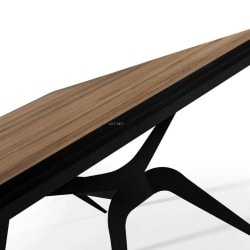 MATRIX | שולחן אוכל קומפקטי בעיצוב אורבני משגע שנפתח לענק עם 4 הגדלות 100/180 ס״מ / 4 הגדלות / פתוח 3.80 מ׳ / אלון טבעי