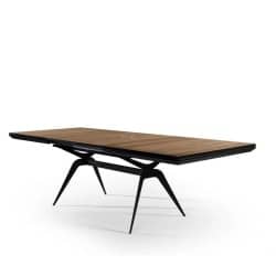 MATRIX | שולחן אוכל קומפקטי בעיצוב אורבני משגע שנפתח לענק עם 4 הגדלות 100/160 ס״מ / 4 הגדלות / פתוח 3.60 מ׳ / אפור מט רטרו