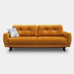 KALLE | ספה בעיצוב רטרו לסלון שנפתחת למיטה אפור בהיר