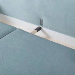 KALLE | ספה בעיצוב רטרו לסלון שנפתחת למיטה אפור בהיר