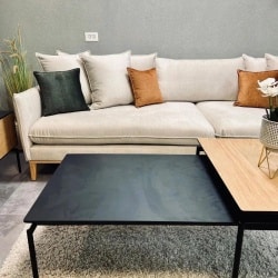 Emily | ספה מרווחת לסלון בעיצוב כפרי 2.40 מ׳ / אלון טבעי
