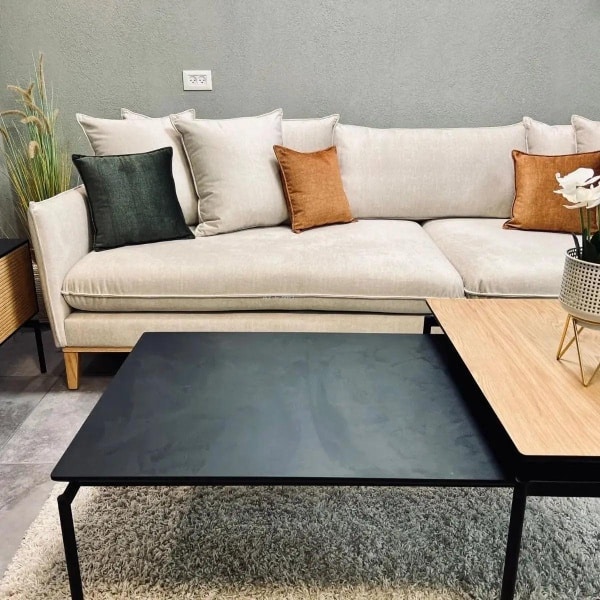 Emily | ספה מרווחת לסלון בעיצוב כפרי 2.60 מ׳ / אלון טבעי