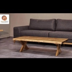 Dvir | שולחן סלון מעץ בלתי גזום במראה פראי 60/160 ס״מ