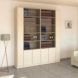 Carmel | ארון מעוצב לסלון עם דלתות ותאים פתוחים 233 ס״מ – 7 דלתות