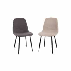 URBAN | סט פינת אוכל עגולה עם 4 כסאות בעיצוב אורבני בטון כהה / בז׳ / 5