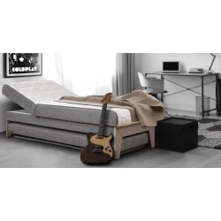 GITAM | מיטת נוער מתכווננת בעיצוב ייחודי ברוחב 90 90/200 ס״מ / חשמלי