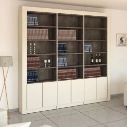 Golan | ארון לסלון עם מסגרת עבה ותאים פתוחים 100 ס״מ – 2 דלתות