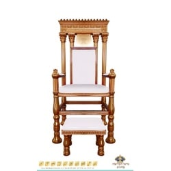 כסא אליהו הנביא דגם בית המקדש – ברונזה לבן