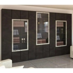 Moscat | ספריה גדול בעיצוב ייחודי עם דלתות זכוכית 400 ס״מ – 10 דלתות
