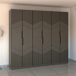 Nexus | ארון בגדים מעוצב עם דלתות חריטה ייחודית 180 ס״מ – 4 דלתות