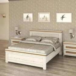 ארבל | מיטה זוגית איכותית מעץ בעיצוב כפרי