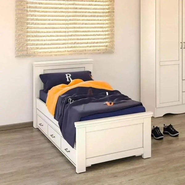 ARBEL | מיטת יחיד איכותית עם מגירות ועיצוב מסיבי