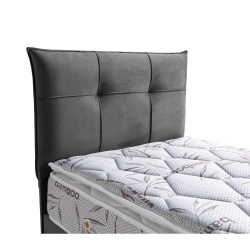 Nikol | מיטת יחיד בעיצוב חתולי עם ארגז מצעים אפור / 90/190 ס״מ