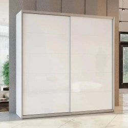 כרמל | ארון הזזה ענק עם 2 דלתות זכוכית ומגירות במתנה! 180 ס״מ – 2 דלתות