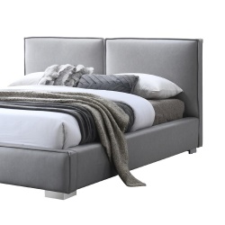 Duba | מיטה זוגית מפנקת בעיצוב מנופח 140/190 ס״מ / אפור