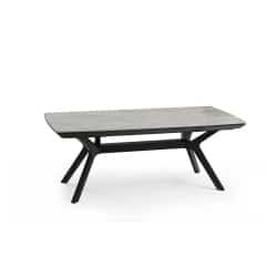 TITANIUM | שולחן אוכל מלבני מעוצב עם 2 הרחבות 104/208 ס״מ / אפור מבריק