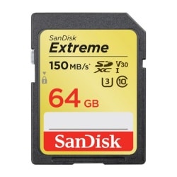 כרטיס זיכרון SanDisk Extreme SDHC/SDXC UHS-I Memory Card 64GB