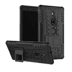 כיסוי Extreme Armor Kickstand בצבע שחור-שחור ל-Sony Xperia XZ2 Premium