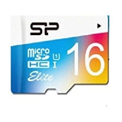 כרטיס זיכרון Elite MicroSD של חברת Silicon Power בנפח 16Gb מהירות 10 Class + מתאם