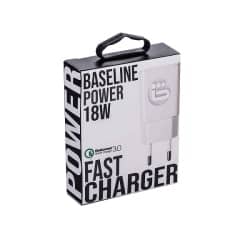 מטען בית מהיר במיוחד 3.1 אמפר תומך Qualcomm Quick Charge 3.0 מבית Baseline