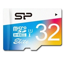 כרטיס זיכרון Elite MicroSD של חברת Silicon Power בנפח 32Gb מהירות 10 Class + מתאם