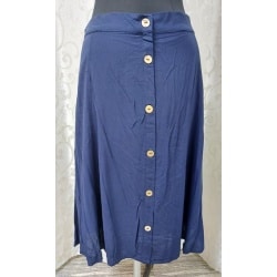 חצאית כפתור כחול 9148