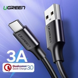 UGREEN USB-A 2.0 to USB-C Cable Nickel Plating 1.5m (Black)