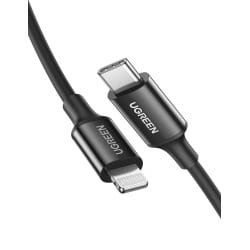 UGREEN USB-C to Lightning M/M Cable Rubber Shell 2m (Black)
