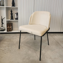Moderna | כסא אוכל בעיצוב מינימליסטי בבד אריג שחור