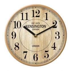 שעון קיר מסגרת עץ מספרים קנסינגטון
