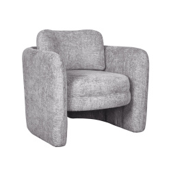 GALA | כורסא מושלמת לסלון בעיצוב מעוגל אפור