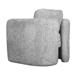 GALA | כורסא מושלמת לסלון בעיצוב מעוגל אפור