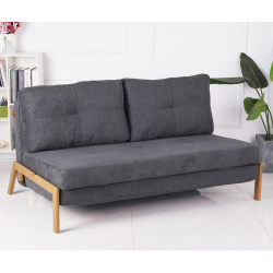 Oscar 3 | ספה מעוצבת שנפתחת למיטה בעיצוב מודרני אפור בהיר / רגל שחורה