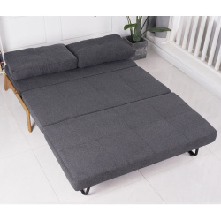 Oscar 3 | ספה מעוצבת שנפתחת למיטה בעיצוב מודרני אפור כהה / רגל עץ